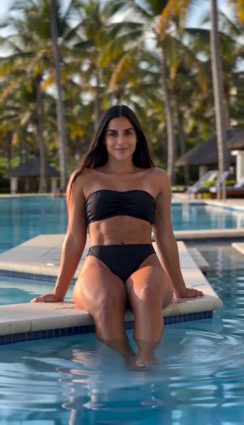 Notte Bandeau Set in Noir